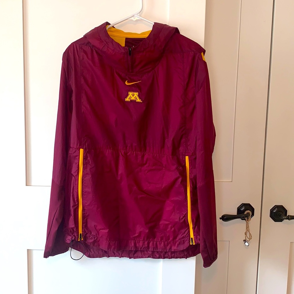 University of Minnesota Maroon Pull Over Rain Jacket